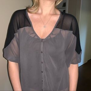Flowy grey and black shirt